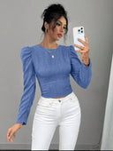 Blusa manga larga sin espalda