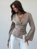 Blusa manga larga elegante