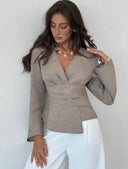 Blusa manga larga elegante