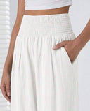 Pantalon unicolor con pretina engomada