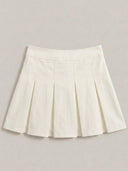 Falda Short unicolor con detalle en plateado