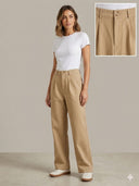 Pantalon unicolor de vestir