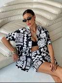Camisa manga corta oversize estampada (No conjunto)
