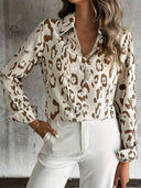 Blusa manga larga animal print