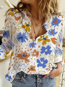 Camisa manga larga con estampado floral