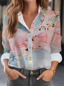 Camisa manga larga estampada