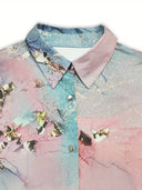 Camisa manga larga estampada