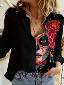 Camisa manga larga estampada