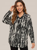 Blusa manga larga con estampado