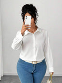 Camisa manga larga clasica unicolor