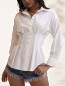 Camisa manga larga con flecos