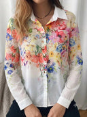 Camisa manga larga estampada