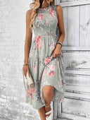 Vestido sin manga de mujer versatil estampado floral
