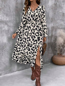 Vestido largo de mujer versatil estampado