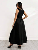 Vestido largo casual unicolor