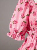 Vestido estampado con volado