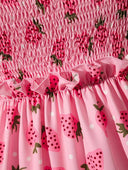 Vestido estampado con volado