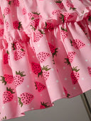 Vestido estampado con volado