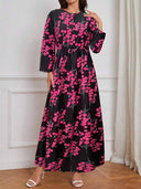 Vestido estampado largo