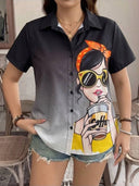 Camisa manga corta con diseño impreso
