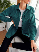 Chaqueta manga larga tela de pana