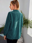 Chaqueta manga larga tela de pana