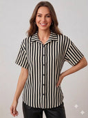 Camisa manga corta a rayas