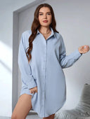 Vestido camison manga larga curvy