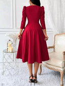 Vestido manga 3/4 con bombacha