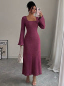 Vestido largo manga larga