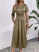 Vestido largo unicolor