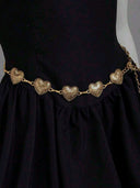 Cinturon de metal con forma de corazon 120cm