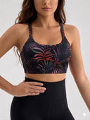 Tops deportivo con almohadillas estampado