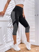 Leggins capri unicolor con estampado