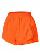 Shorts running unicolor con bolsillos