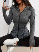 Chaqueta deportivo con cremallera y capucha