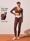 Leggins deportivo con bolsillos corte V