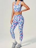 Conjunto deportivo tops y leggins estampadas