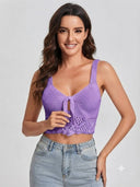Crops tops tejido unicolor