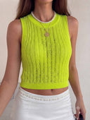 Blusa de malla tejida