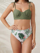 Set de 2 piezas bikini parte superior con diseño fruncido