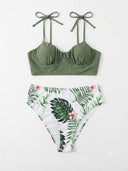 Set de 2 piezas bikini parte superior con diseño fruncido