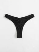 Conjunto de bikini con fruncido en la parte trasera inferior