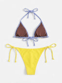 Conjunto de bikini halter en viarios colores