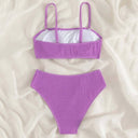 Conjunto de bikini unicolor talle alto