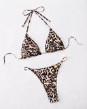 Conjunto de bikini estampado animal print