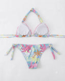Set 2 piezas bikini estampado tropical