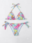 Set 2 piezas bikini estampado tropical