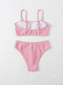 Conjunto de bikini unicolor talle alto