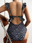 Traje de baño de una pieza estampado floral